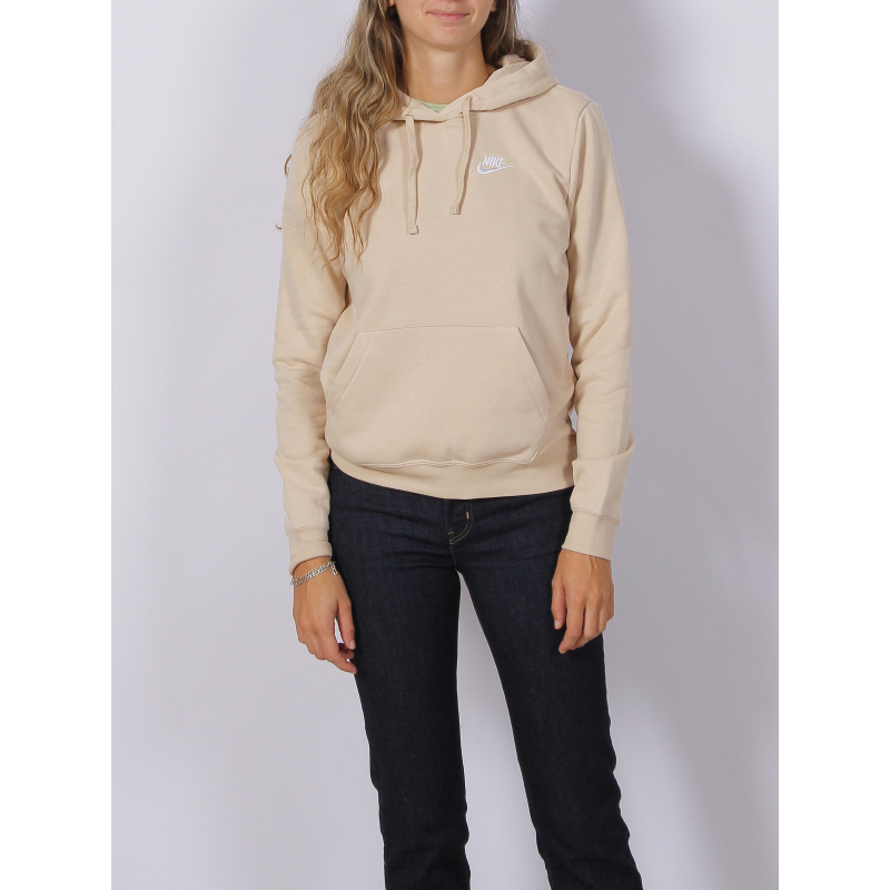Sweat à capuche nsw club beige femme - Nike