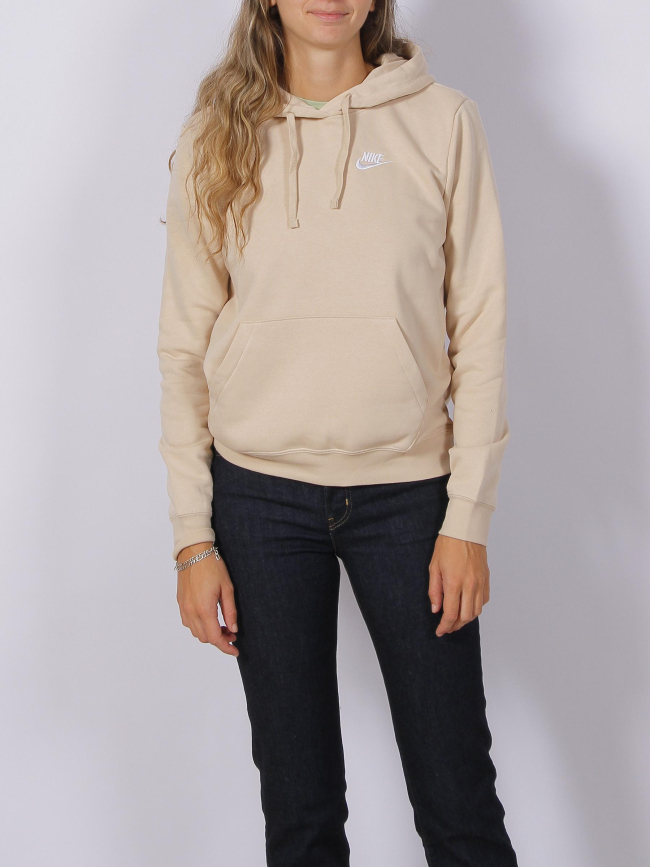 Sweat à capuche nsw club beige femme - Nike