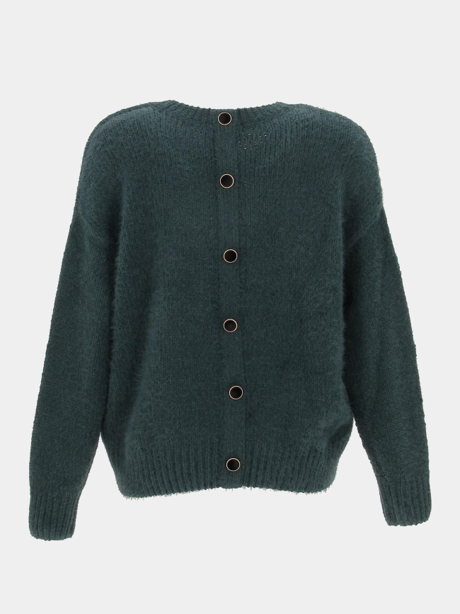 Pull daisy à boutons vert forêt femme - Le Temps Des Cerises