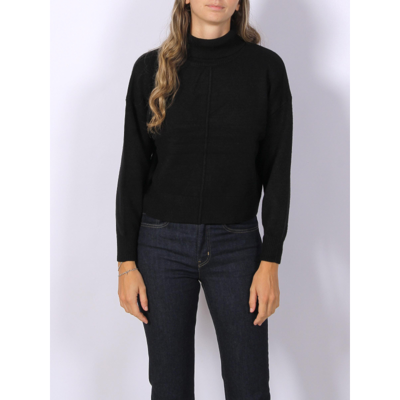 Pull à col roulé polimnia uni noir femme - Tiffosi