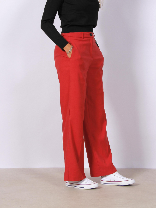 Pantalon fluide large ciffany rouge femme - Vero Moda