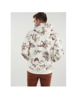 Sweat à capuche motif floral crush naturel homme - Deeluxe