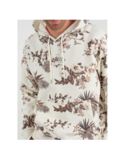 Sweat à capuche motif floral crush naturel homme - Deeluxe