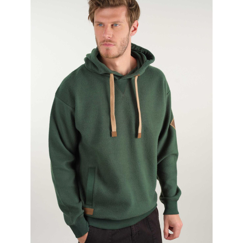 Sweat à capuche polaire duc vert homme - Deeluxe