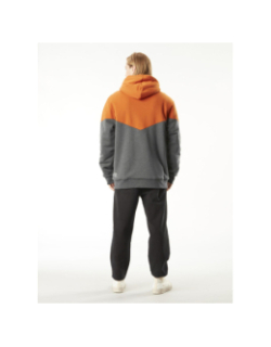 Sweat à capuche basement plush zip orange homme - Picture