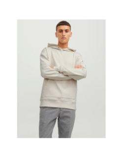 Sweat à capuche sanchez uni crème homme - Jack & Jones