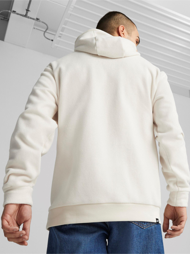 Sweat polaire bi-matière rad/cal blanc homme - Puma