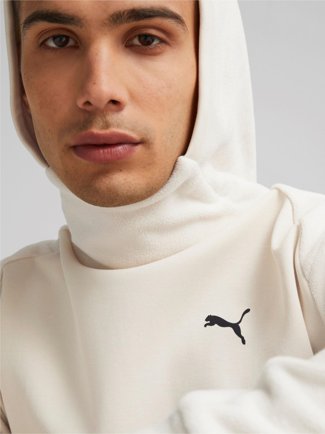 Sweat polaire bi-matière rad/cal blanc homme - Puma