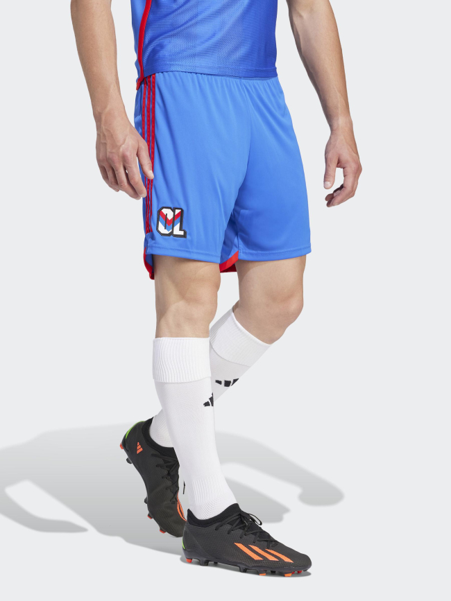 Short de football olympique lyonnais rouge bleu homme - Adidas