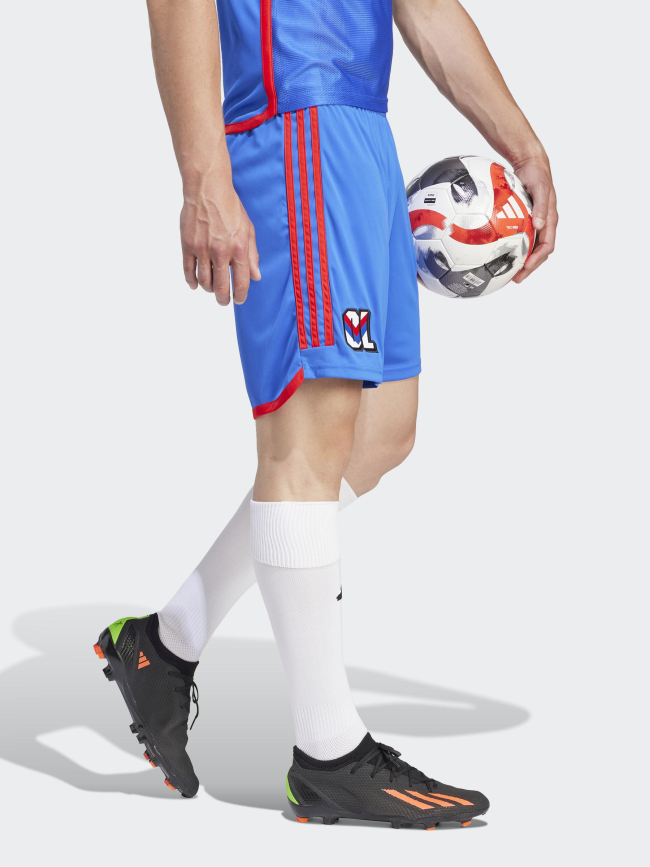 Short de football olympique lyonnais rouge bleu homme - Adidas