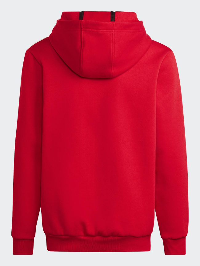 Sweat à capuche 3s tib fleece rouge garçon - Adidas