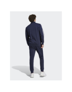 Ensemble veste zippé jogging 3 stripes bleu homme - Adidas