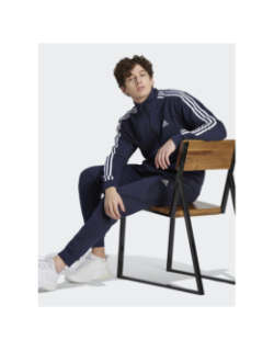 Ensemble veste zippé jogging 3 stripes bleu homme - Adidas