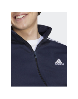 Ensemble veste zippé jogging 3 stripes bleu homme - Adidas