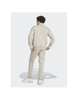 Ensemble veste zippé jogging 3 stripes beige homme - Adidas