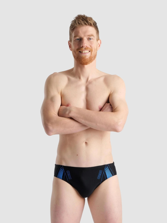 Maillot de bain briefs graphic noir homme - Arena