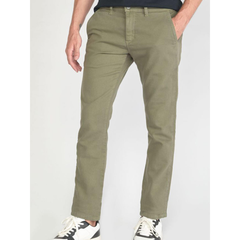 Pantalon chino kurt jogg kaki homme - Le Temps Des Cerises