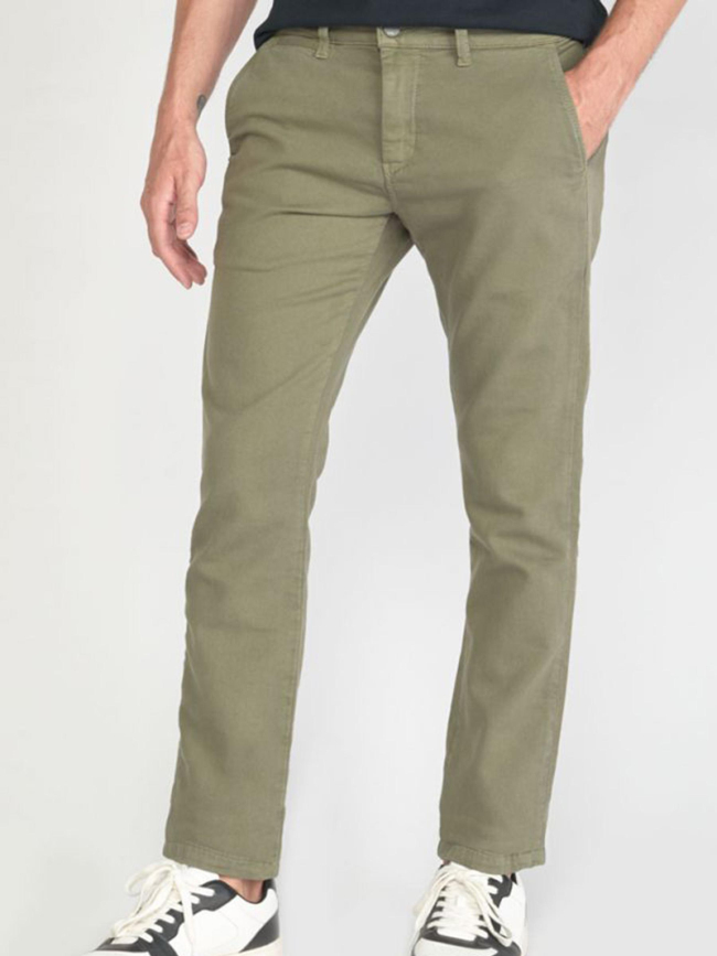 Pantalon chino kurt jogg kaki homme - Le Temps Des Cerises