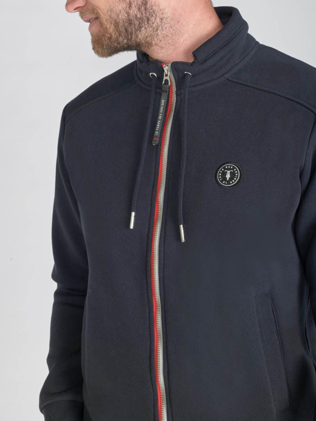 Sweat zippé galaxy bleu marine homme - Le Temps Des Cerises
