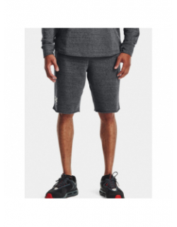 Short rival terry logo imprimé gris homme - Under Armour