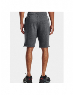 Short rival terry logo imprimé gris homme - Under Armour