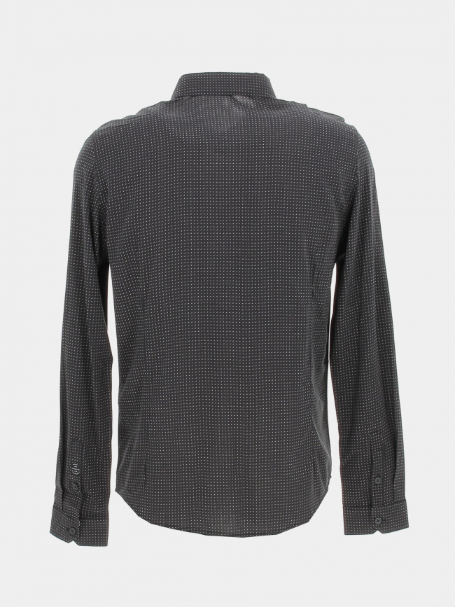 Chemise manches longues slim à motif noir homme - Sun Valley