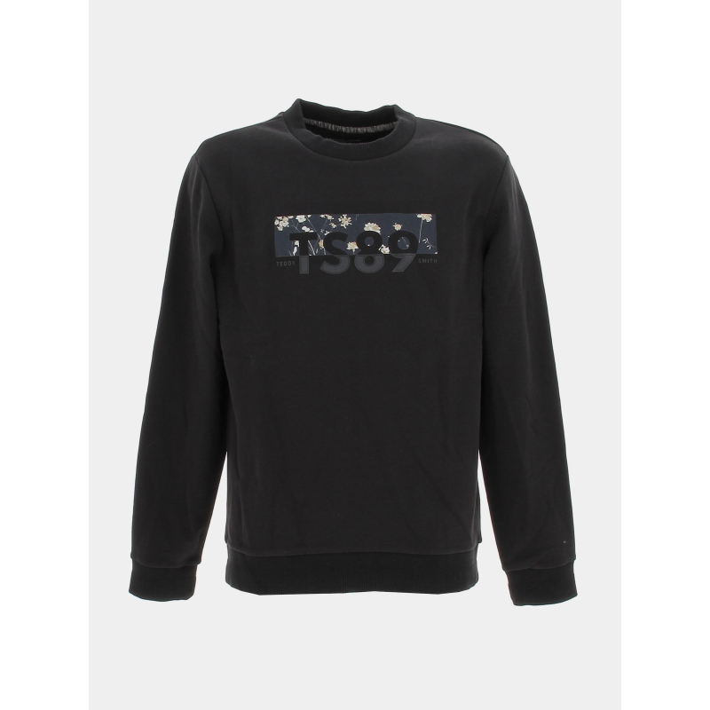 Sweat esio 2 logo floral noir homme - Teddy Smith