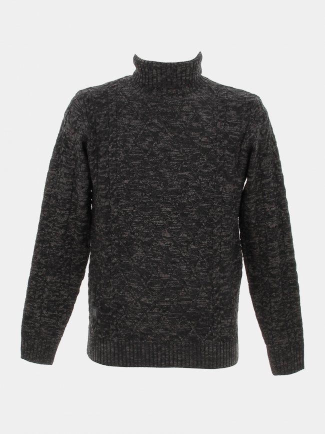 Pull col roulé texturé noir homme - RMS 26