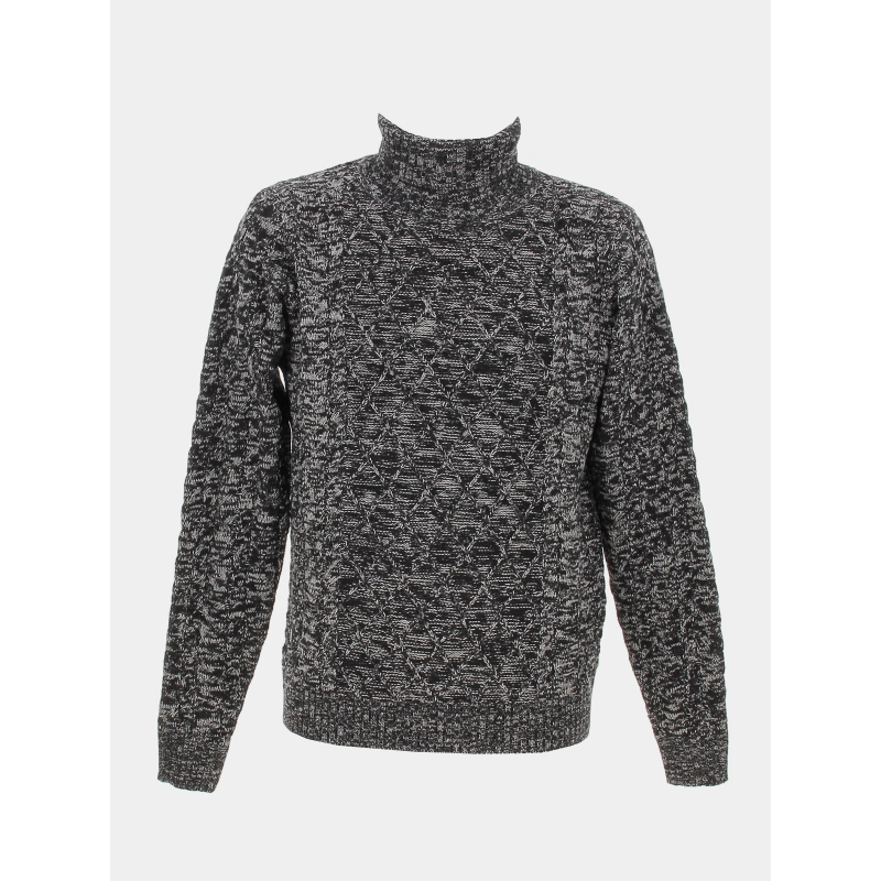 Pull col roulé texturé gris foncé homme - RMS 26