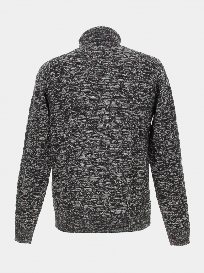 Pull col roulé texturé gris foncé homme - RMS 26