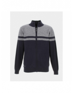 Gilet zippé bicolore gris/marine homme - RMS 26