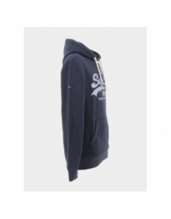 Sweat à capuche vintage logo bleu marine homme - Superdry