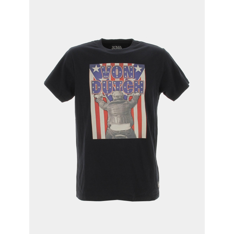 T-shirt biker amérique imprimé noir homme - Von Dutch