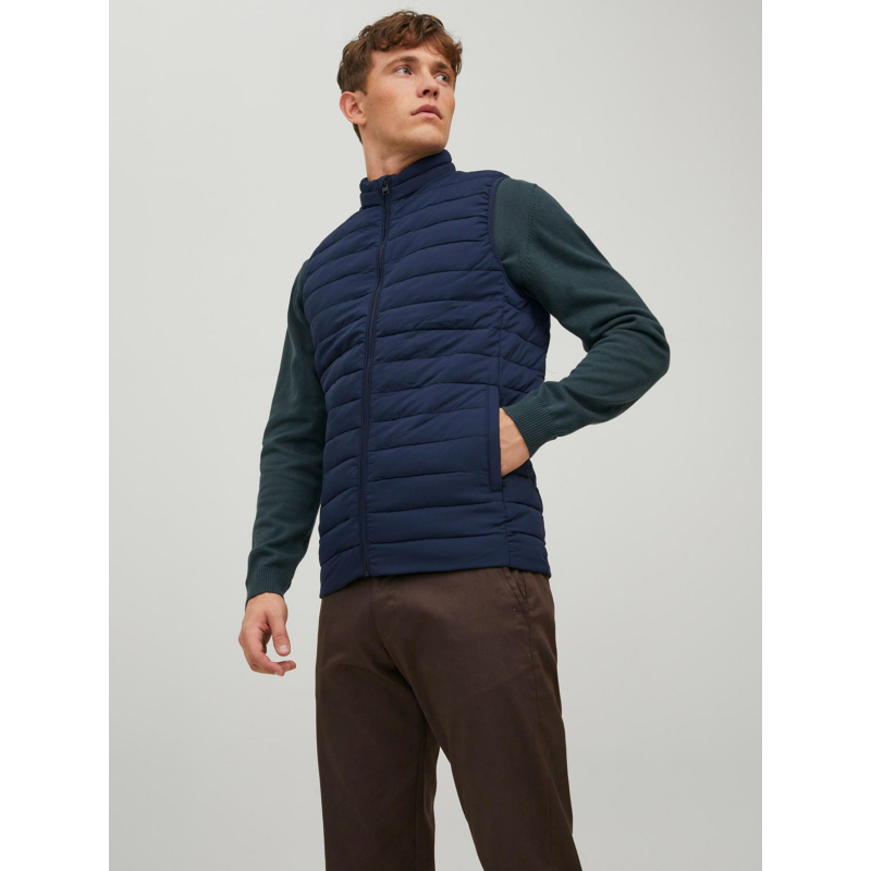 Doudoune sans manche fine recyclé bleu marine homme - Jack & Jones