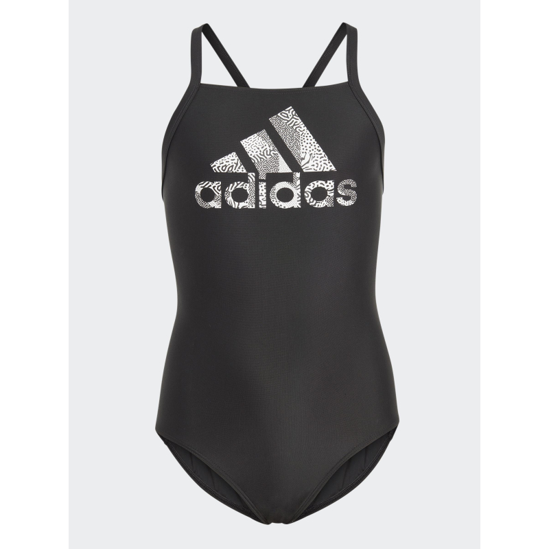 Maillot de bain big logo noir fille - Adidas