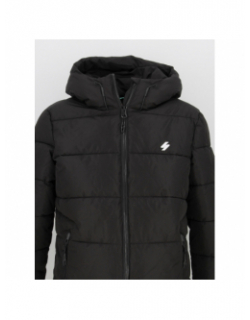 Doudoune hooded sports uni noir homme - Superdry