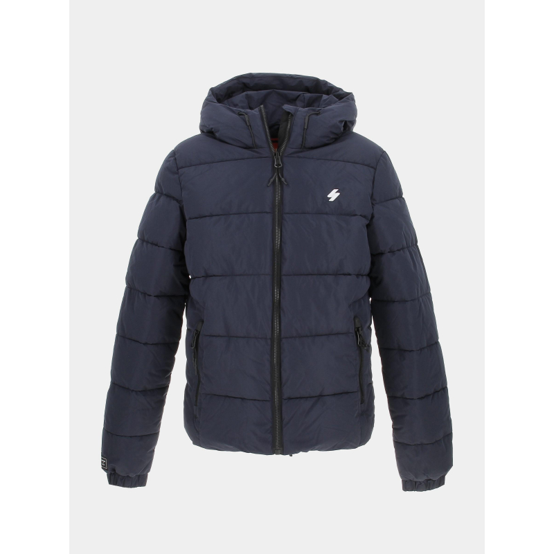 Doudoune hooded sports bleu marine homme - Superdry