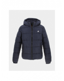 Doudoune hooded sports bleu marine homme - Superdry