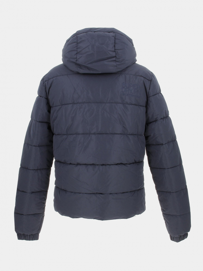 Doudoune hooded sports bleu marine homme - Superdry