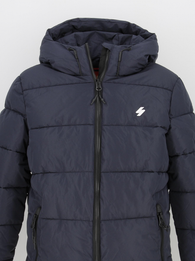 Doudoune hooded sports bleu marine homme - Superdry