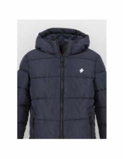 Doudoune hooded sports bleu marine homme - Superdry