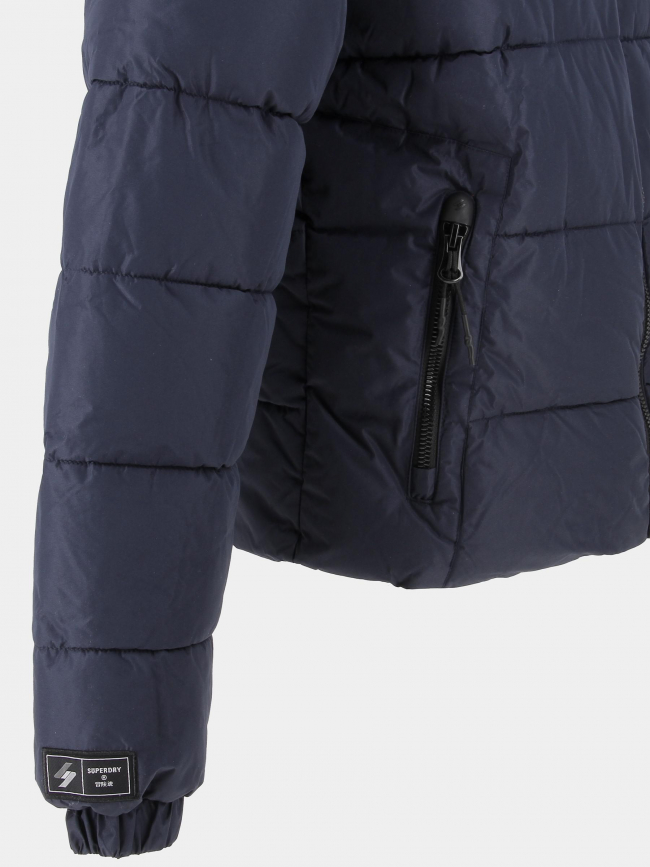 Doudoune hooded sports bleu marine homme - Superdry