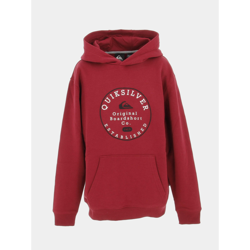 Sweat à capuche graphic bordeaux garçon - Quiksilver