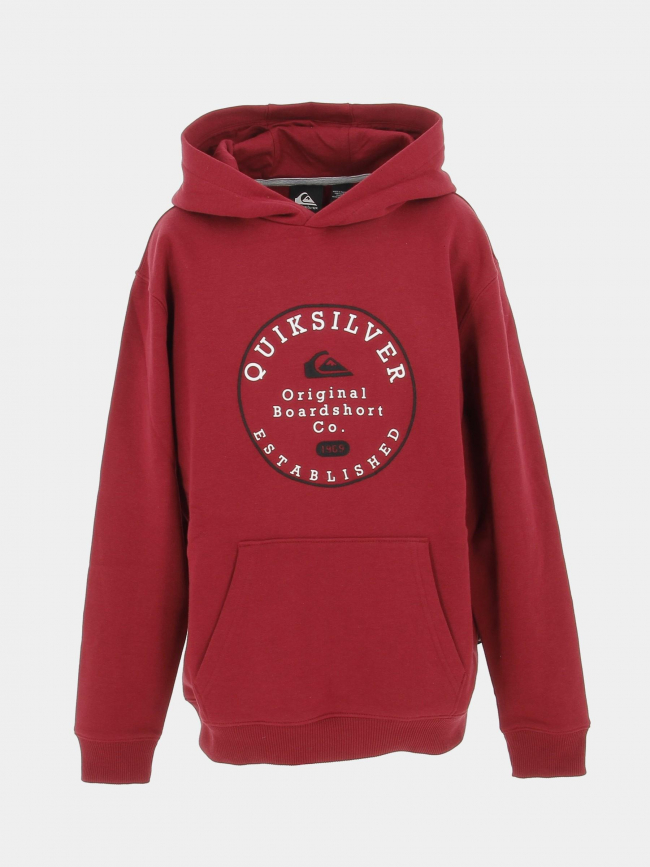 Sweat à capuche graphic bordeaux garçon - Quiksilver