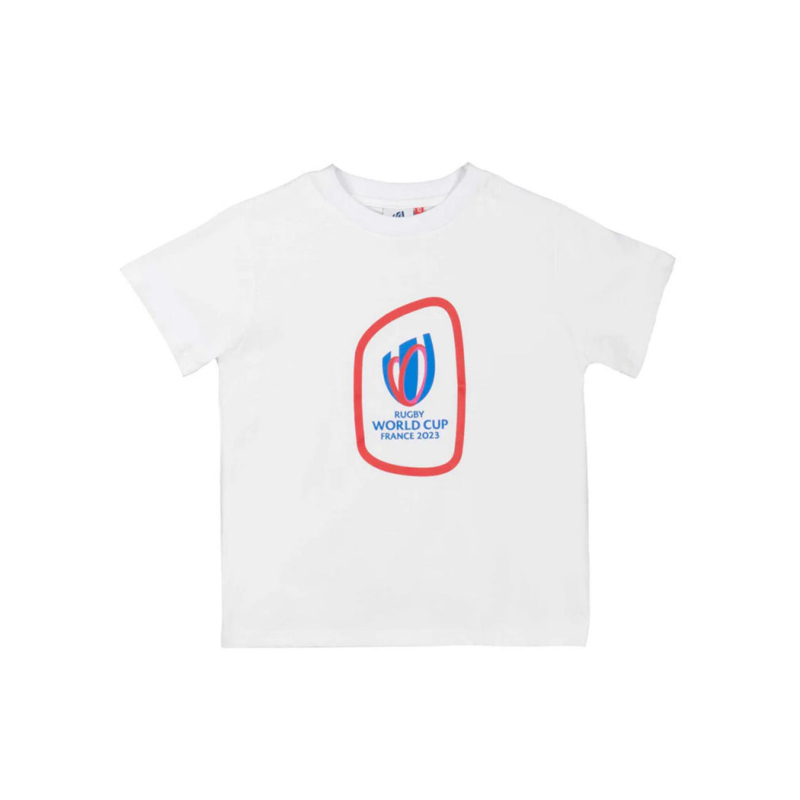 T-shirt logo rugby cdm france 2023 blanc garçon - Holiprom