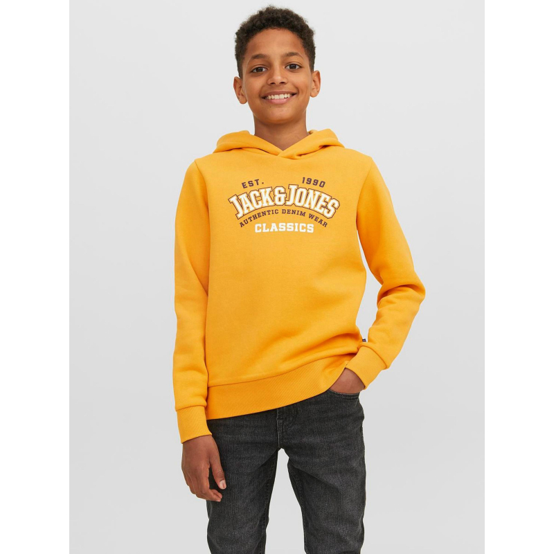 Sweat à capuche logo hood classics jaune enfant - Jack & Jones