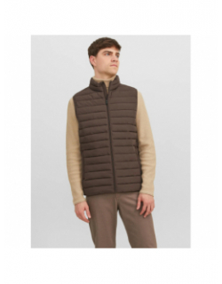 Doudoune sans manche fine recycle marron homme - Jack & Jones