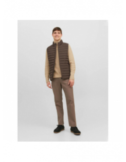 Doudoune sans manche fine recycle marron homme - Jack & Jones