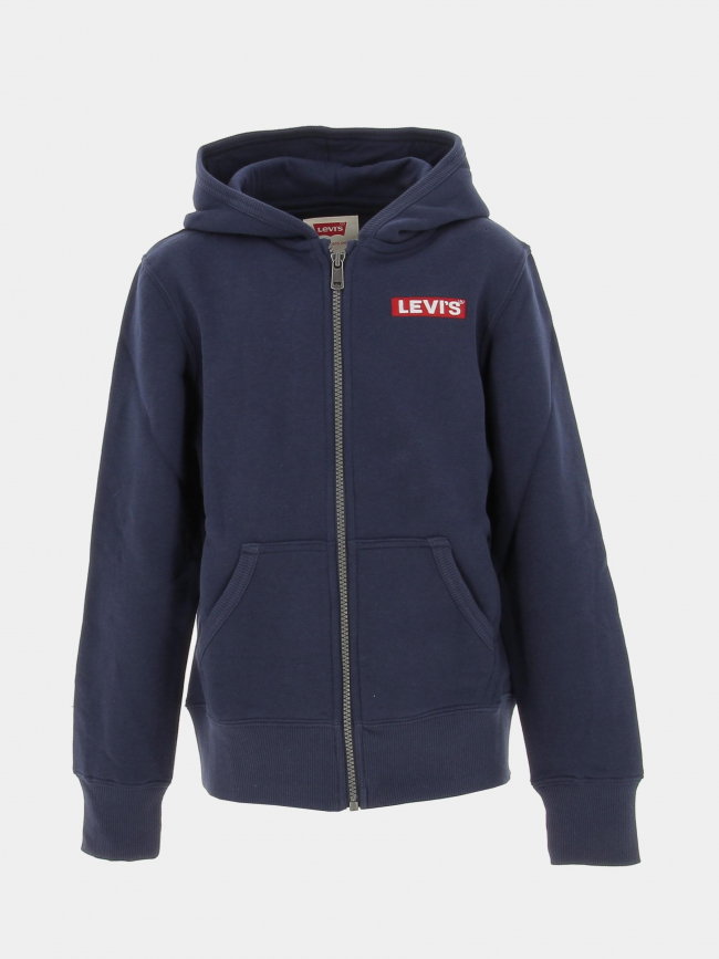 Sweat à capuche full zip bleu enfant - Levi's