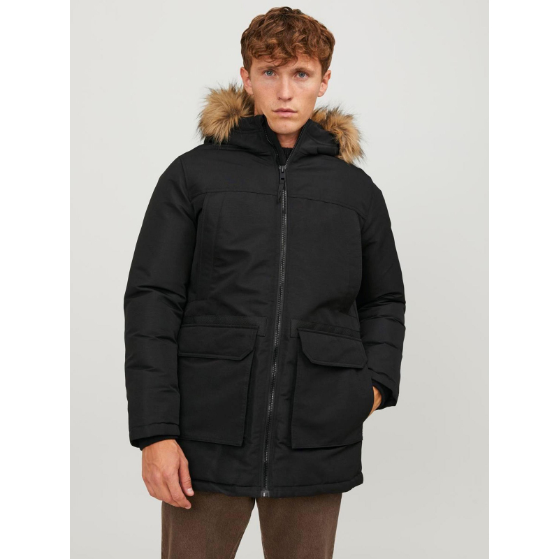 Blouson parka ewing noir homme - Jack & Jones